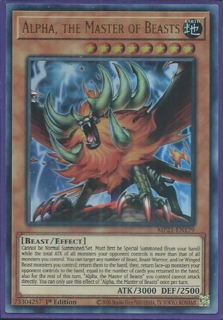 Yugioh - Alpha, the Master of Beasts *Ultra Rare* MP21-EN179 (NM/M)