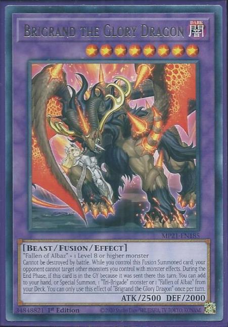 Yugioh - Brigrand the Glory Dragon *Rare* MP21-EN185 (NM/M)