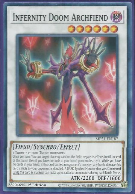 Yugioh - Infernity Doom Archfiend *Common* MP21-EN187 (NM/M)