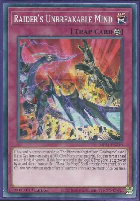 Yugioh - Raider's Unbreakable Mind *Common* MP21-EN210 (NM/M)