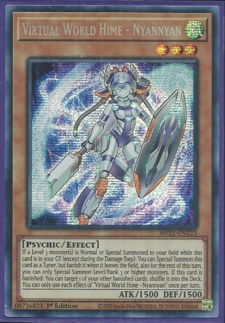 Yugioh - Virtual World Hime - NyanNyan *PScr* MP21-EN223 (NM/M)