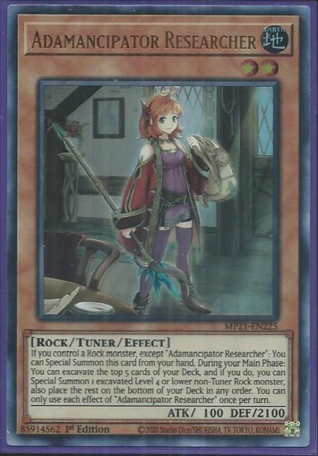 Yugioh - Adamancipator Researcher *Ultra Rare* MP21-EN225 (NM/M)