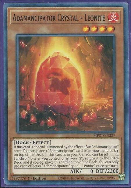 Yugioh - Adamancipator Crystal - Leonite *Common* MP21-EN227 (NM/M)