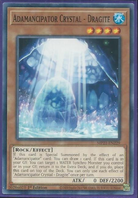 Yugioh - Adamancipator Crystal - Dragite *Common* MP21-EN229 (NM/M)