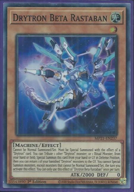 Yugioh - Drytron Beta Rastaban *Super Rare* MP21-EN237 (NM/M)