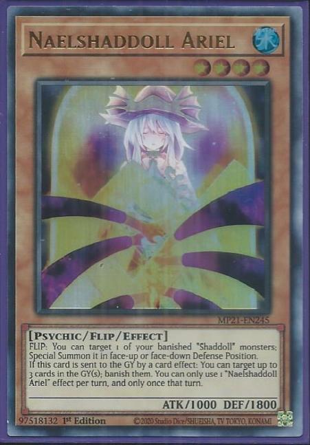 Yugioh - Naelshaddoll Ariel *Ultra Rare* MP21-EN245 (NM/M)