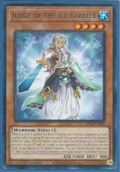 Yugioh - Judge of the Ice Barrier *Rare* MP22-EN066 (NM/M)