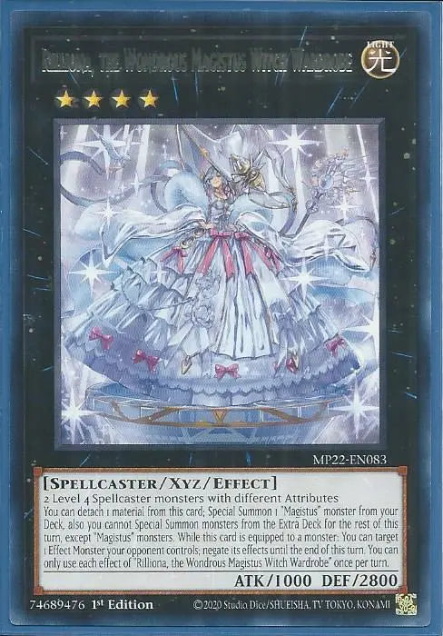 Yugioh - Rilliona, the Wondrous Magistus Witch Wardrobe *Rare* MP22-EN083 (NM/M)