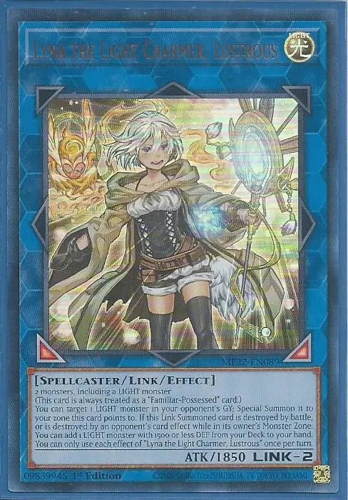 Yugioh - Lyna the Light Charmer, Lustrous *Ultra Rare* MP22-EN089 (NM/M)