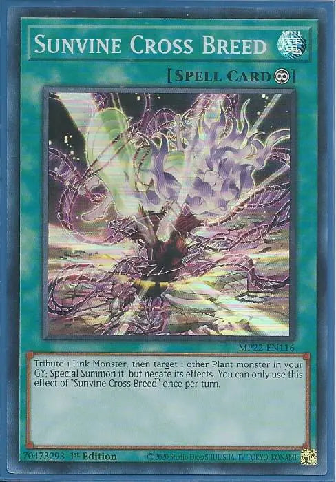 Yugioh - Sunvine Cross Breed *Super Rare* MP22-EN116 (NM/M)