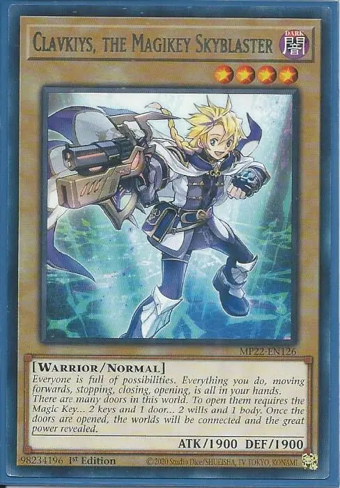 Yugioh - Clavkiys, the Magikey Skyblaster *Rare* MP22-EN126 (NM/M)