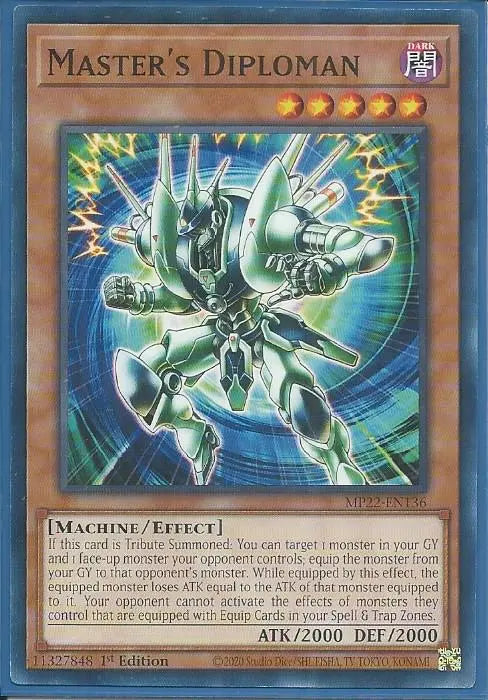 Yugioh - Master’s Diploman *Common* MP22-EN136 (NM/M)