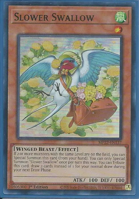 Yugioh - Slower Swallow *Super Rare* MP22-EN137 (NM/M)