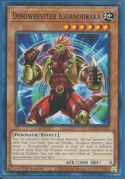 Yugioh - Dinowrestler Iguanodraka *Common* MP22-EN182 (NM/M)