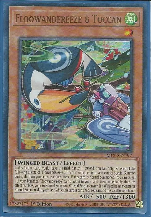 Yugioh - Floowandereeze & Toccan *Ultra Rare* MP22-EN197 (NM)