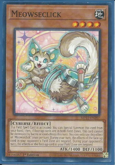 Yugioh - Meowsclick *Common* MP22-EN207 (NM/M)