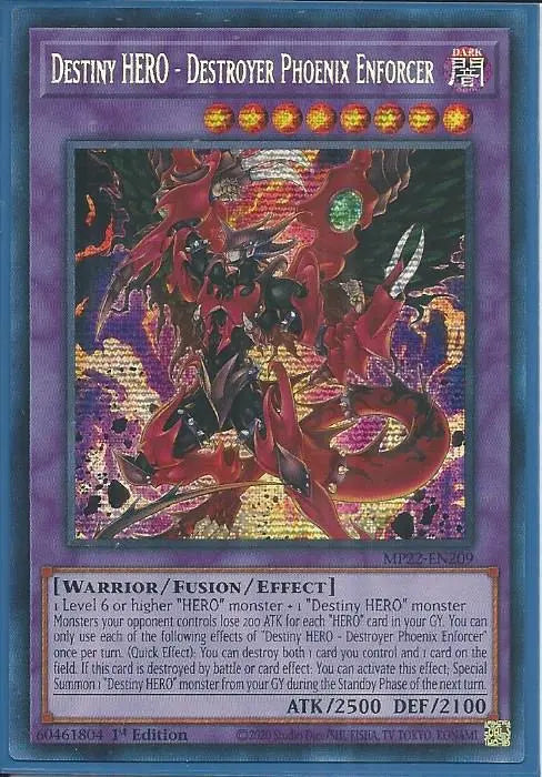 Yugioh - Destiny HERO – Destroyer Phoenix Enforcer *PScr* MP22-EN209 (NM/M)