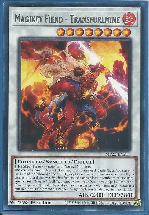 Yugioh - Magikey Fiend – Transfurlmine *Rare* MP22-EN211 (NM/M)