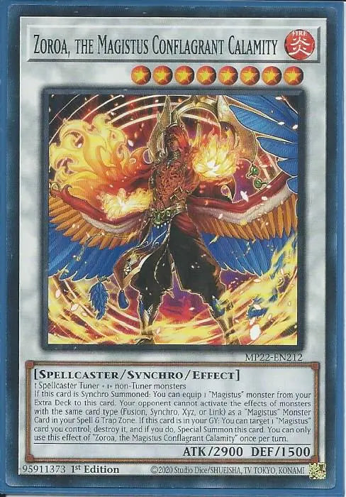 Yugioh - Zoroa, the Magistus Conflagrant Calamity *Common* MP22-EN212 (NM/M)