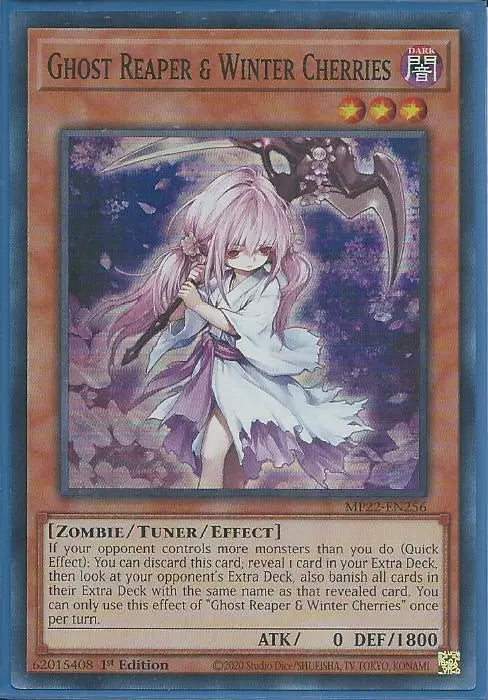 Yugioh - Ghost Reaper & Winter Cherries *Super Rare* MP22-EN256 (NM/M)