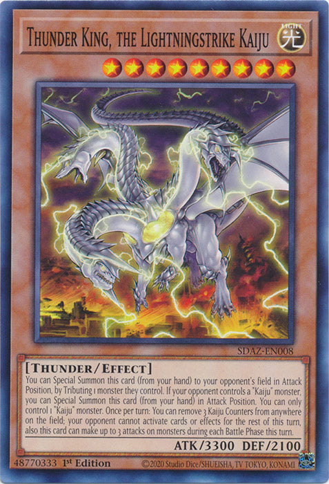 Yugioh - Thunder King, the Lightningstrike Kaiju *Common* SDAZ-EN008 (NM/M)