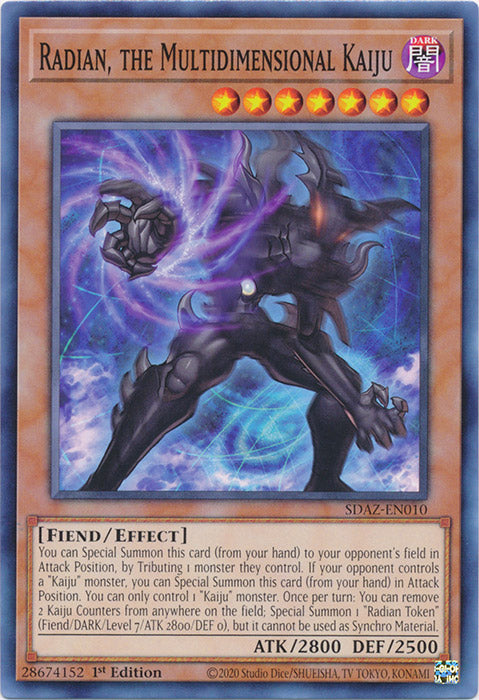 Yugioh - Radian, the Multidimensional Kaiju *Common* SDAZ-EN010 (NM/M)