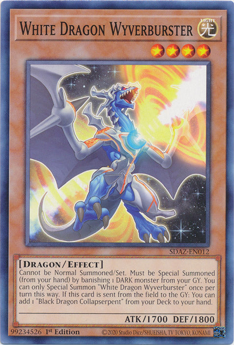 Yugioh - White Dragon Wyverburster *Common* SDAZ-EN012 (NM/M)