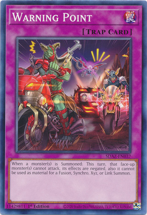 Yugioh - Warning Point *Common* SDAZ-EN037 (NM/M)