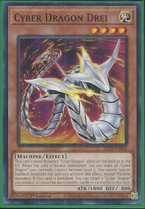 Yugioh - Cyber Dragon Drei *Common* SDCS-EN005 (NM/M)