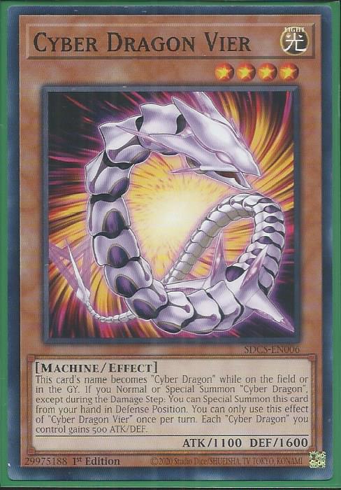 Yugioh - Cyber Dragon Vier *Common* SDCS-EN006 (NM/M)