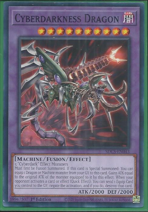 Yugioh - Cyberdarkness Dragon *Common* SDCS-EN043 (NM/M)