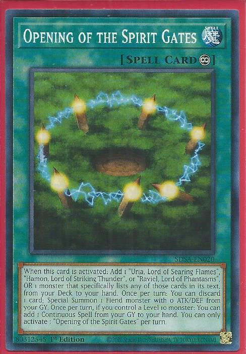 Yugioh - Opening of the Spirit Gates *Common* SDSA-EN020 (NM/M)