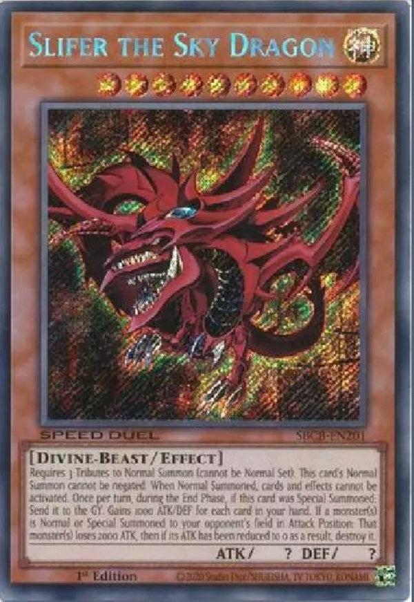 Yugioh - Slifer the Sky Dragon *Secret Rare* SBCB-EN201 (NM/M)