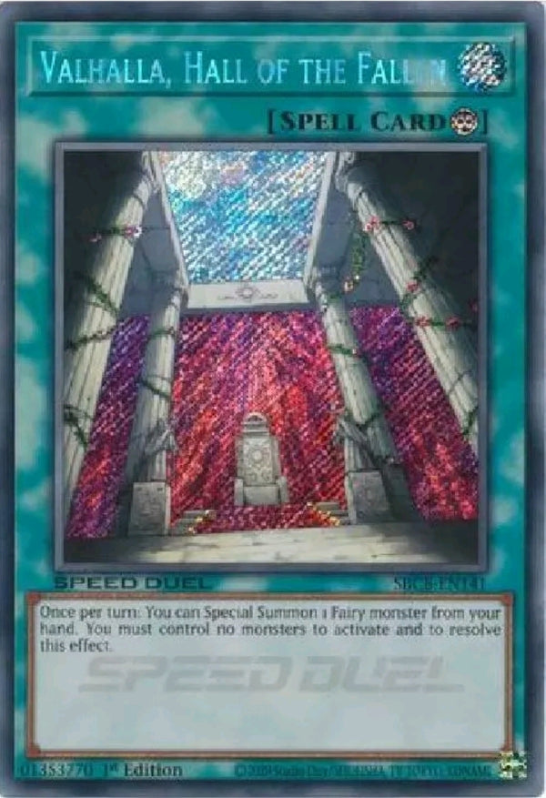 Yugioh - Valhalla, Hall of the Fallen *Secret Rare* SBCB-EN141 (NM/M)