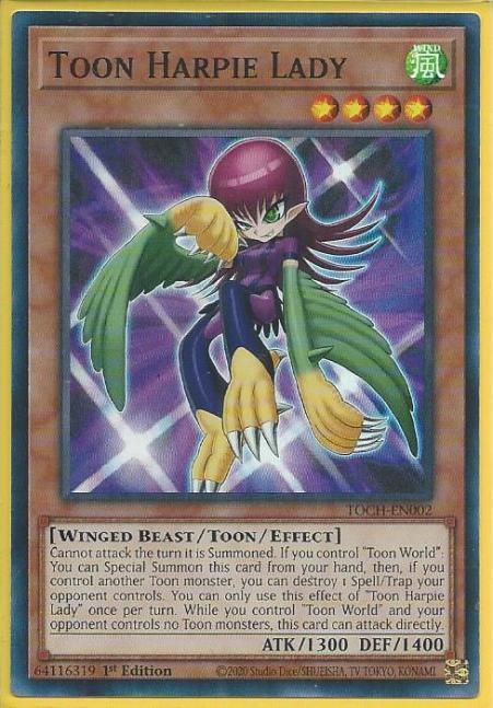 Yugioh - Toon Harpie Lady *Super Rare* TOCH-EN002 (NM/M)