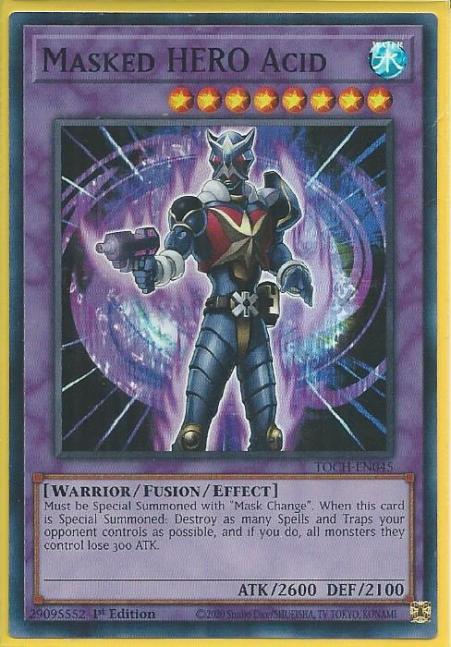 Yugioh - Masked HERO Acid *Super Rare* TOCH-EN045 (NM/M)