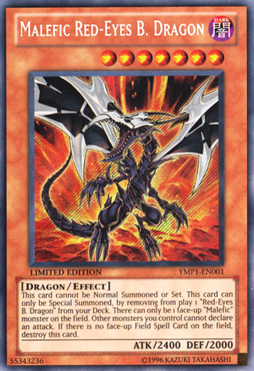 Yugioh - Malefic Red-Eyes B. Dragon *Secret Rare* YMP1-EN001 (LP)