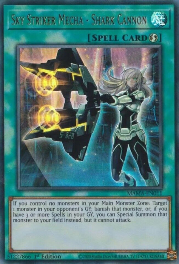 Yugioh - Sky Striker Mecha - Shark Cannon *Ultra Rare* MAMA-EN011 (NM)