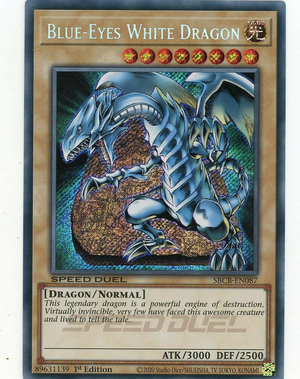 Yugioh - Blue-Eyes White Dragon *Secret Rare* SBCB-EN087 (NM)