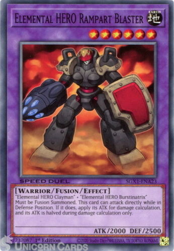 Yugioh - Elemental HERO Rampart Blaster *Common* SGX1-ENA23 (NM/M)