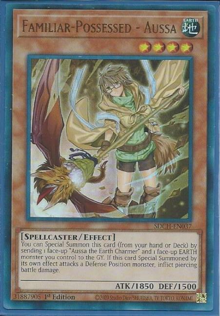 Yugioh - Familiar-Possessed - Aussa [Alt Art] *Ultra Rare* SDCH-EN037 (NM/M)